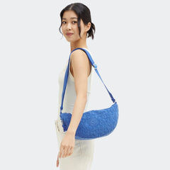 Julisa Terry Cloth Crescent Crossbody Bag