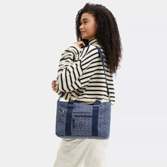 Ritta Small Printed Denim Handbag