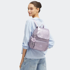 City Zip Small Metallic Backpack