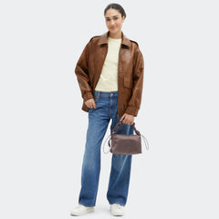 Eleni Smooth Satin Shoulder Bag