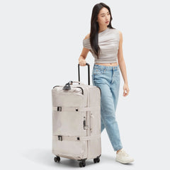Spontaneous Large Metallic Rolling Luggage