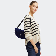 Julissa Small Fuzzy Crescent Crossbody Bag